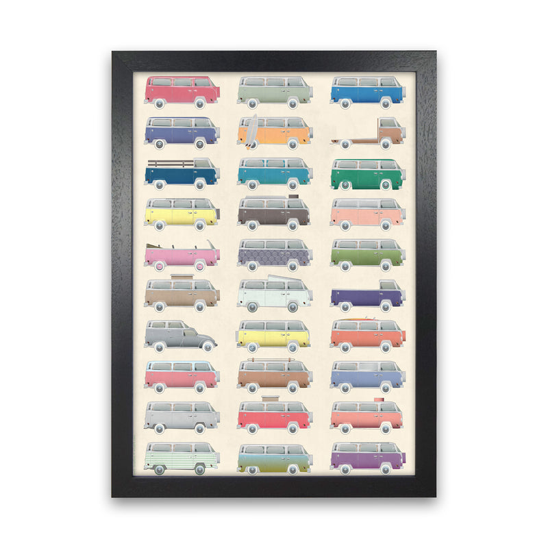Camper Vintage Print by Wyatt9 Black Grain