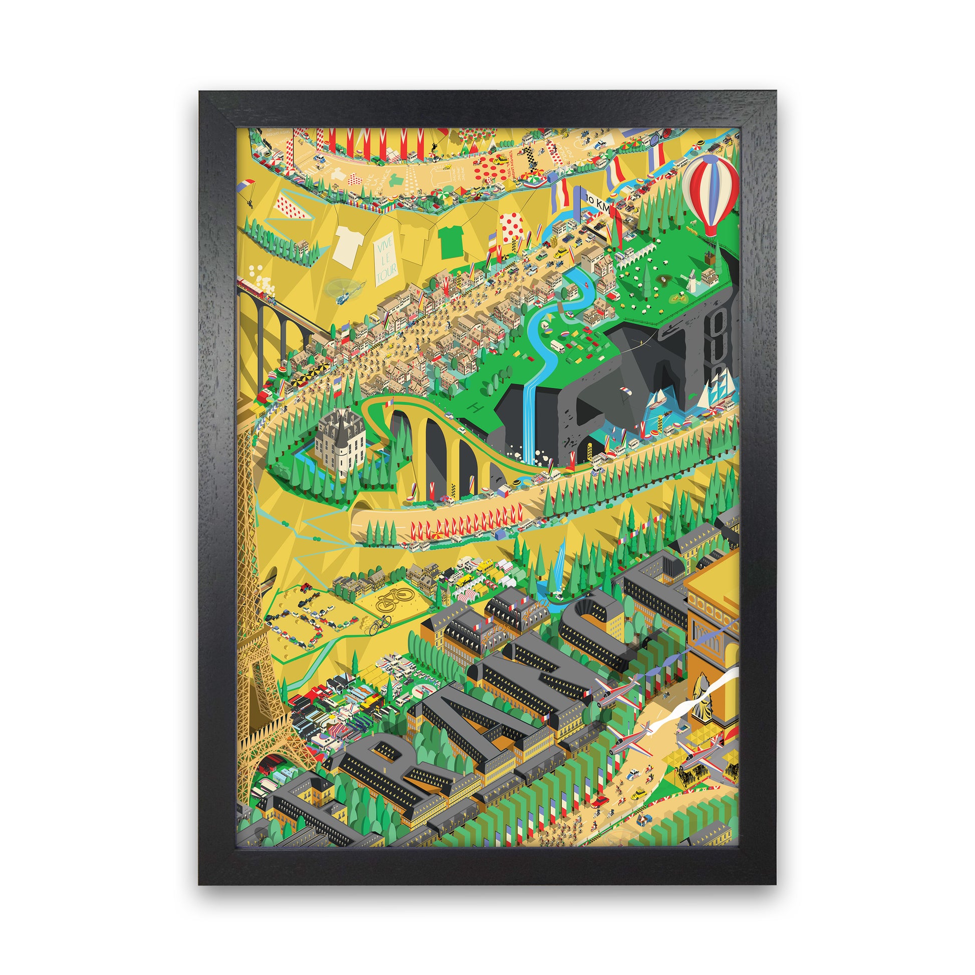 Isometris TDF Cycling Print by Wyatt9 Black Grain