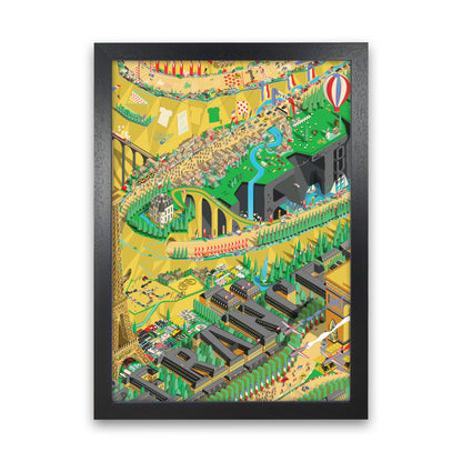 Isometris TDF Cycling Print by Wyatt9 Black Grain