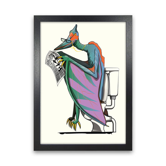 Pterodactyl Bathroom Print by Wyatt9 Black Grain