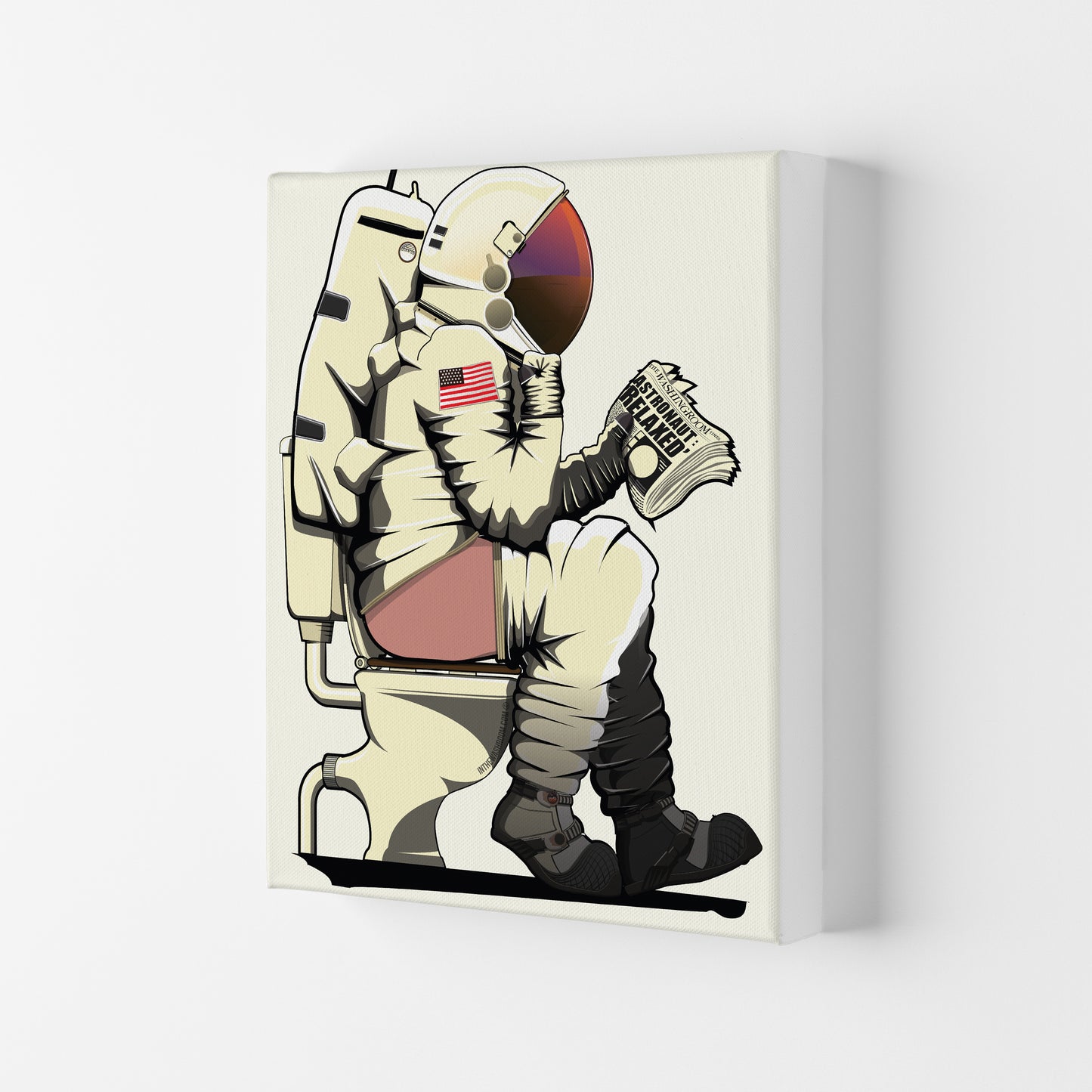 Astronaut Loo Art Print by Wyatt9 Canvas