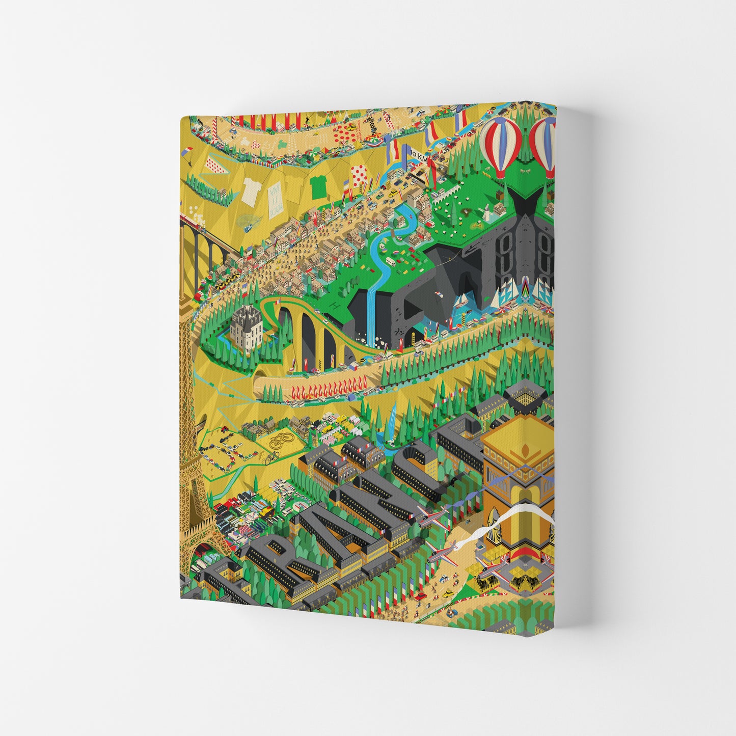 Isometris TDF Cycling Print by Wyatt9 Canvas