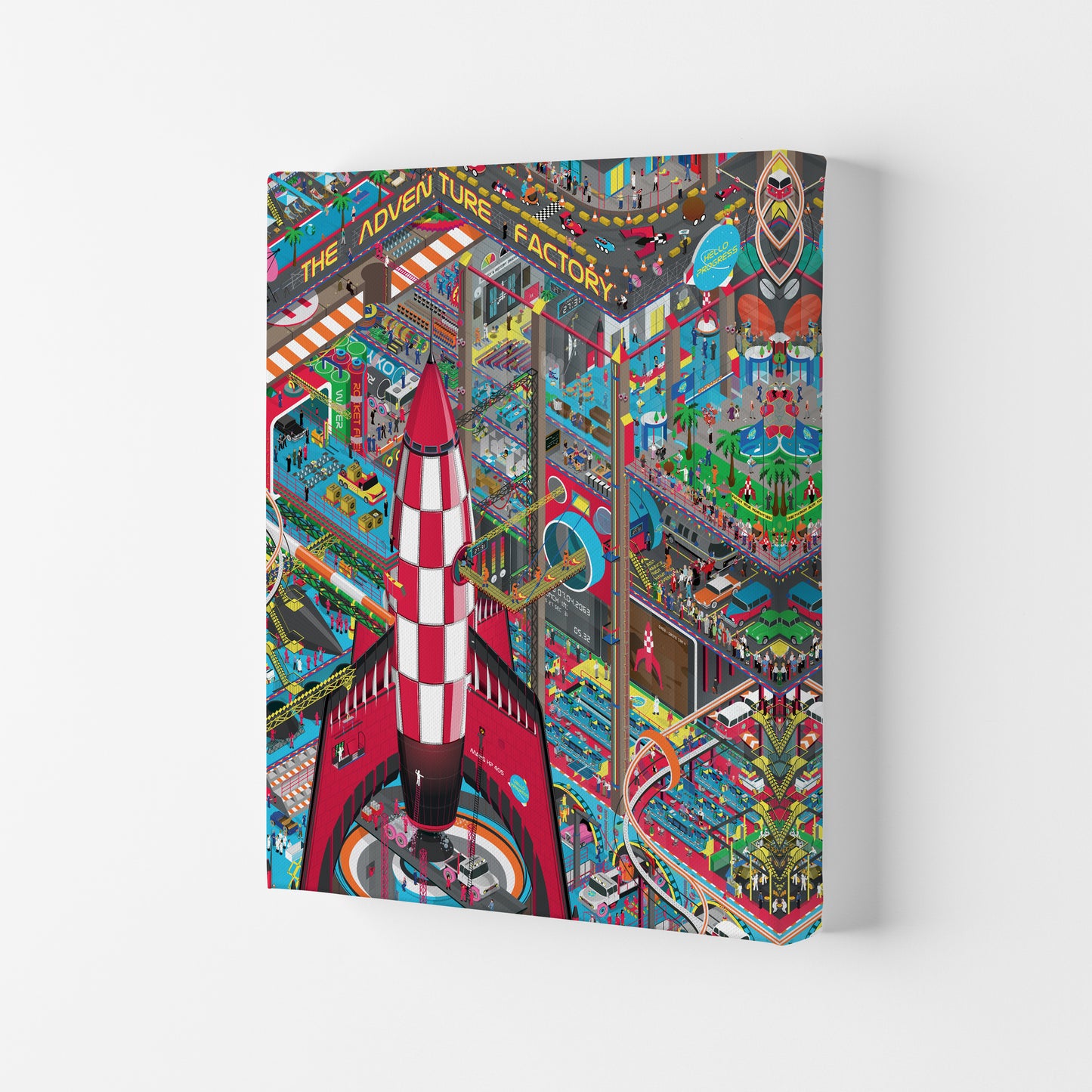 Rocket Retro Print by Wyatt9 Canvas