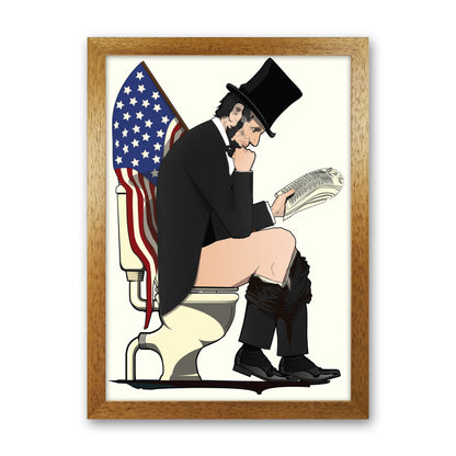 Abraham Lincoln Loo Art Print by Wyatt9 Oak Grain