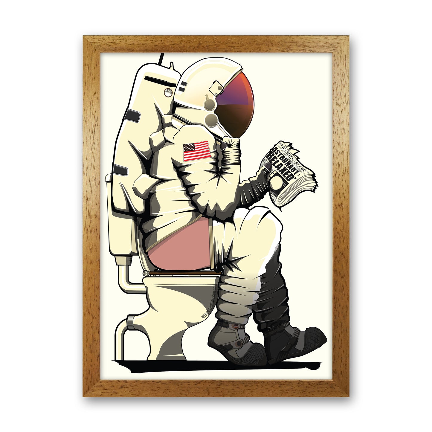 Astronaut Loo Art Print by Wyatt9 Oak Grain