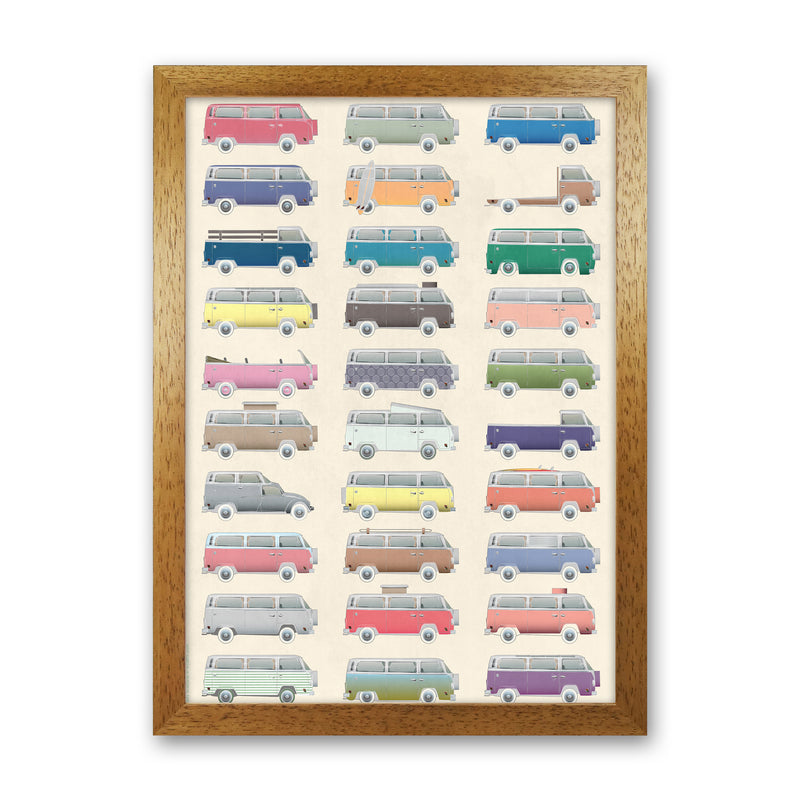 Camper Vintage Print by Wyatt9 Oak Grain