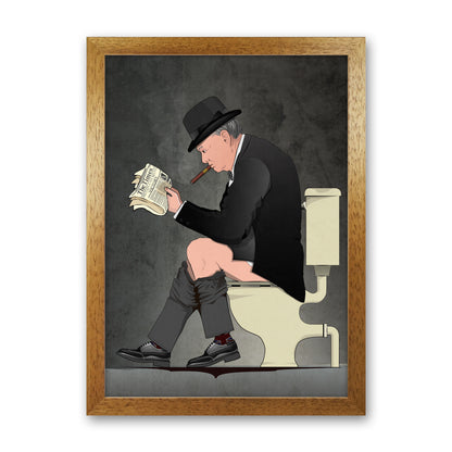 Churchill Art Print by Wyatt9 Oak Grain