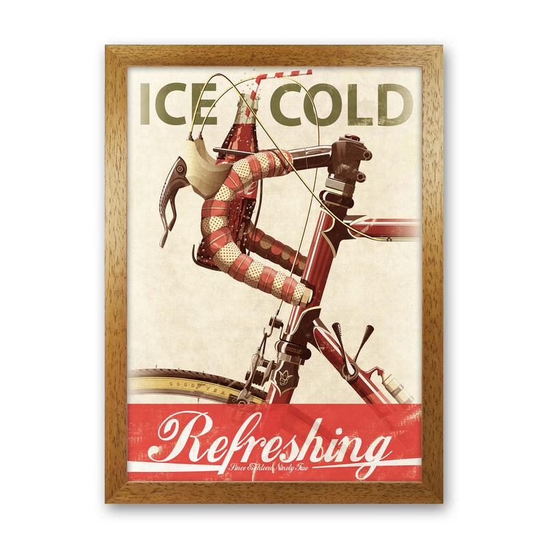 Cola Bike Cycling Art Print by Wyatt9 Oak Grain