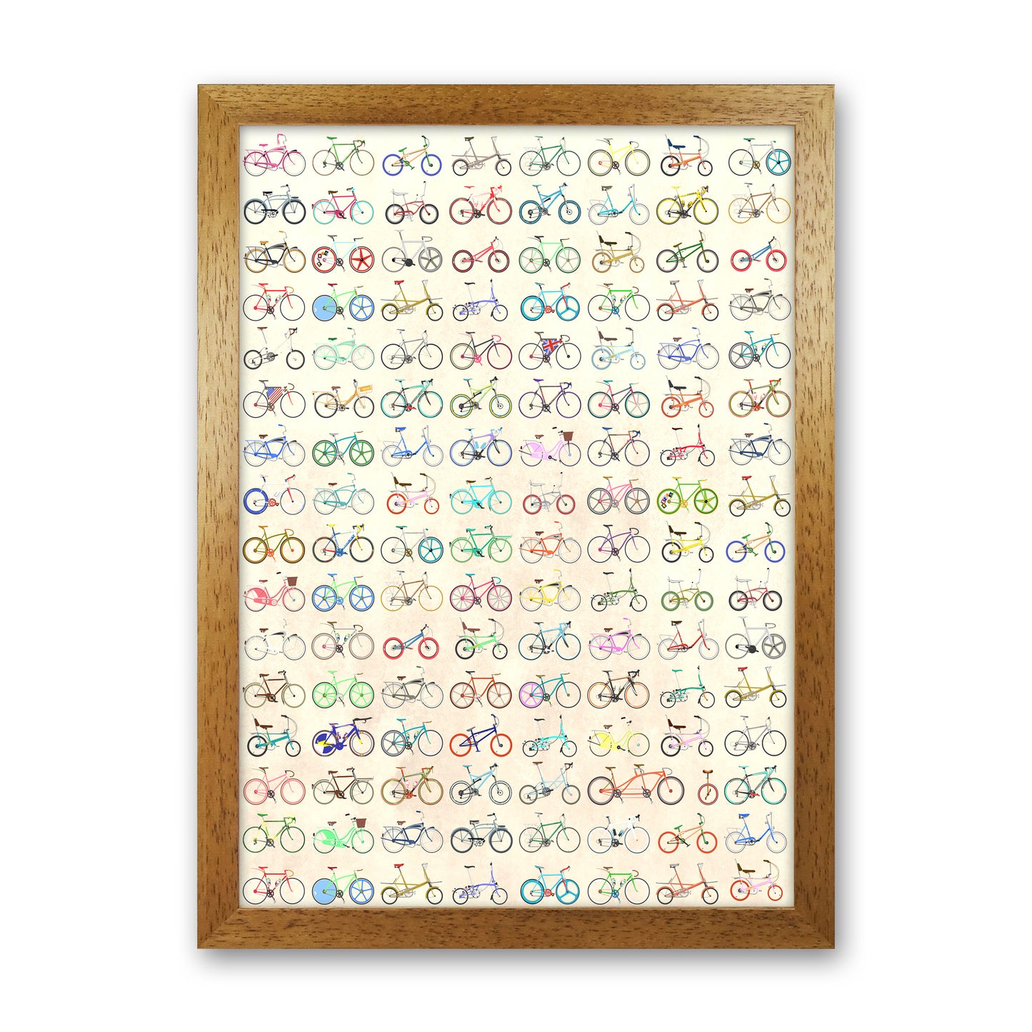 FAVE Cycling Art Print by Wyatt9 Oak Grain