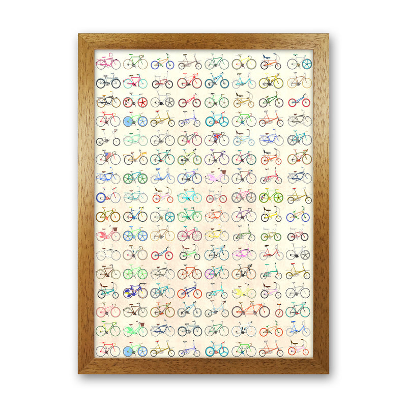 FAVE Cycling Art Print by Wyatt9 Oak Grain