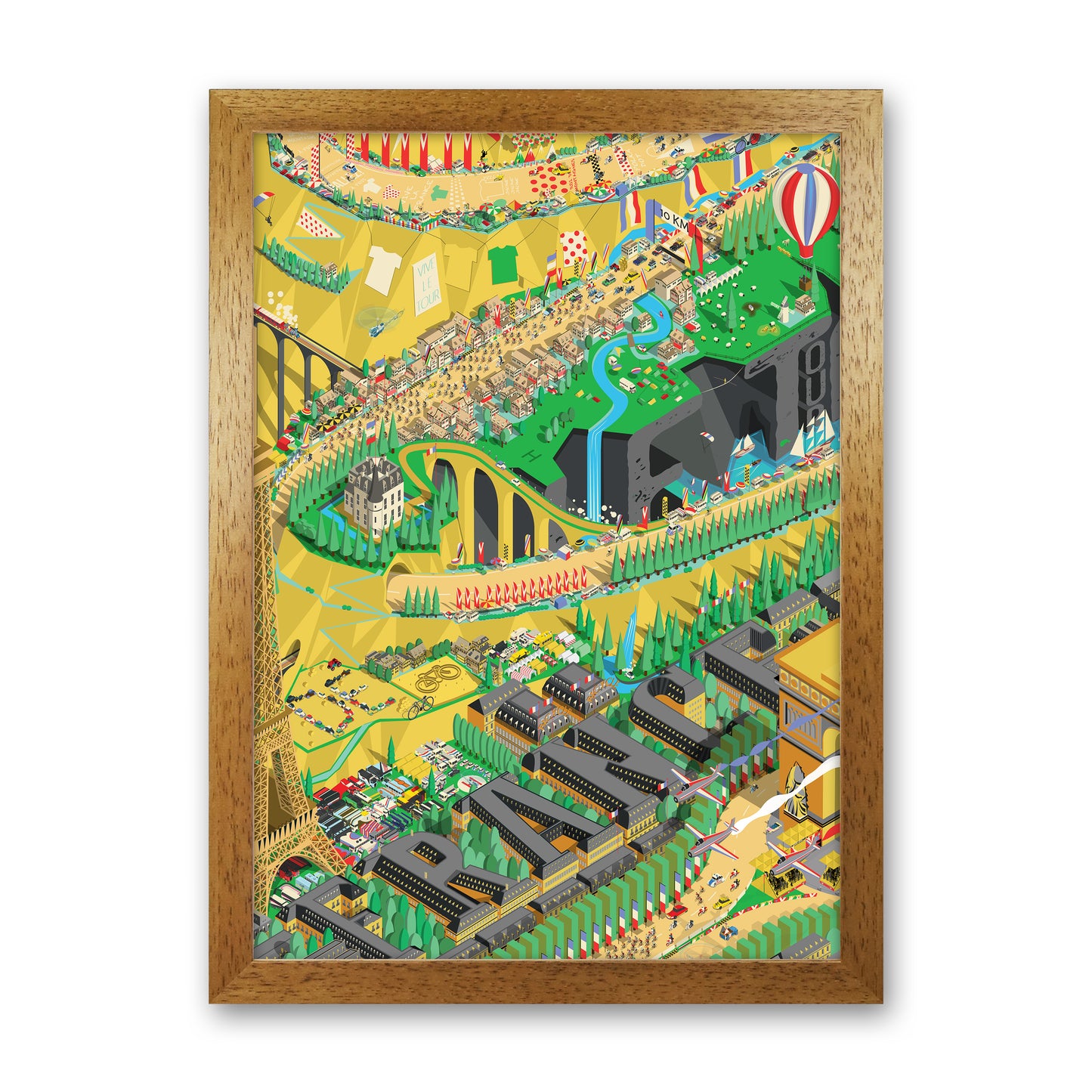 Isometris TDF Cycling Print by Wyatt9 Oak Grain