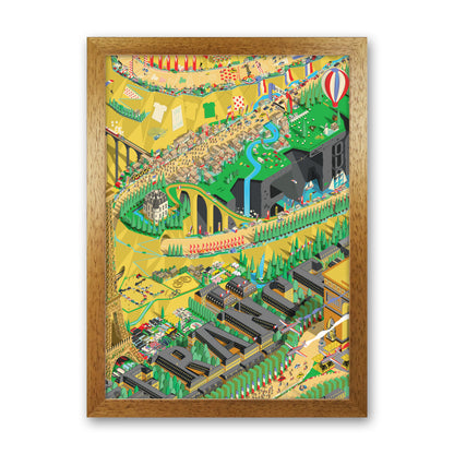 Isometris TDF Cycling Print by Wyatt9 Oak Grain
