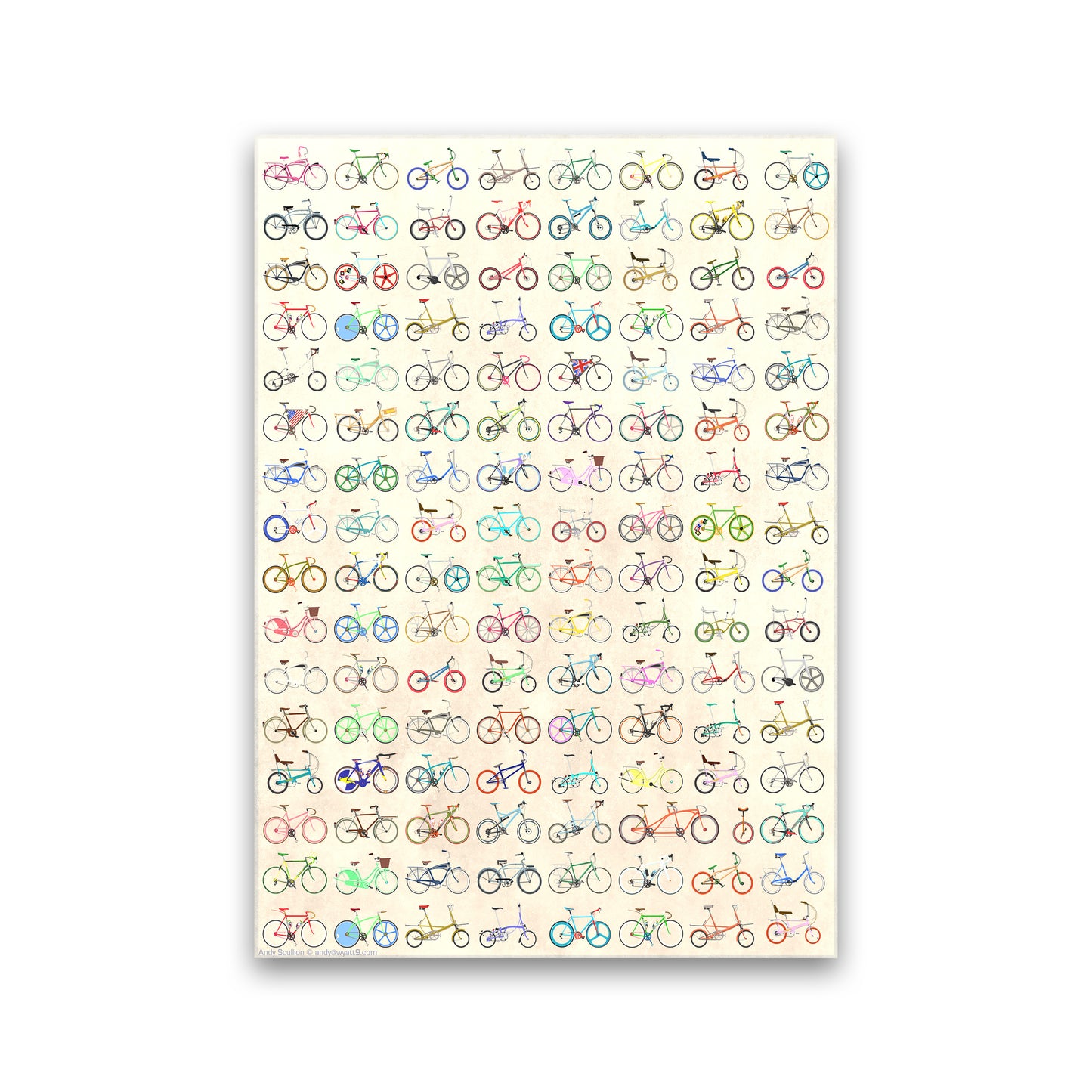 FAVE Cycling Art Print by Wyatt9 Print Only