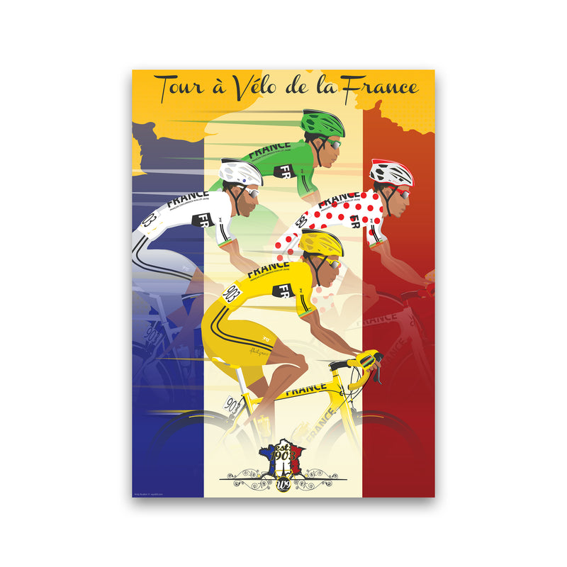 Jerseys Cycling Print by Wyatt9 Print Only