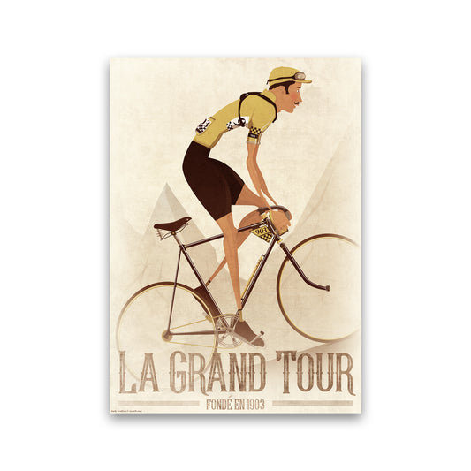 Vintage Cyclist by Wyatt9 Print Only