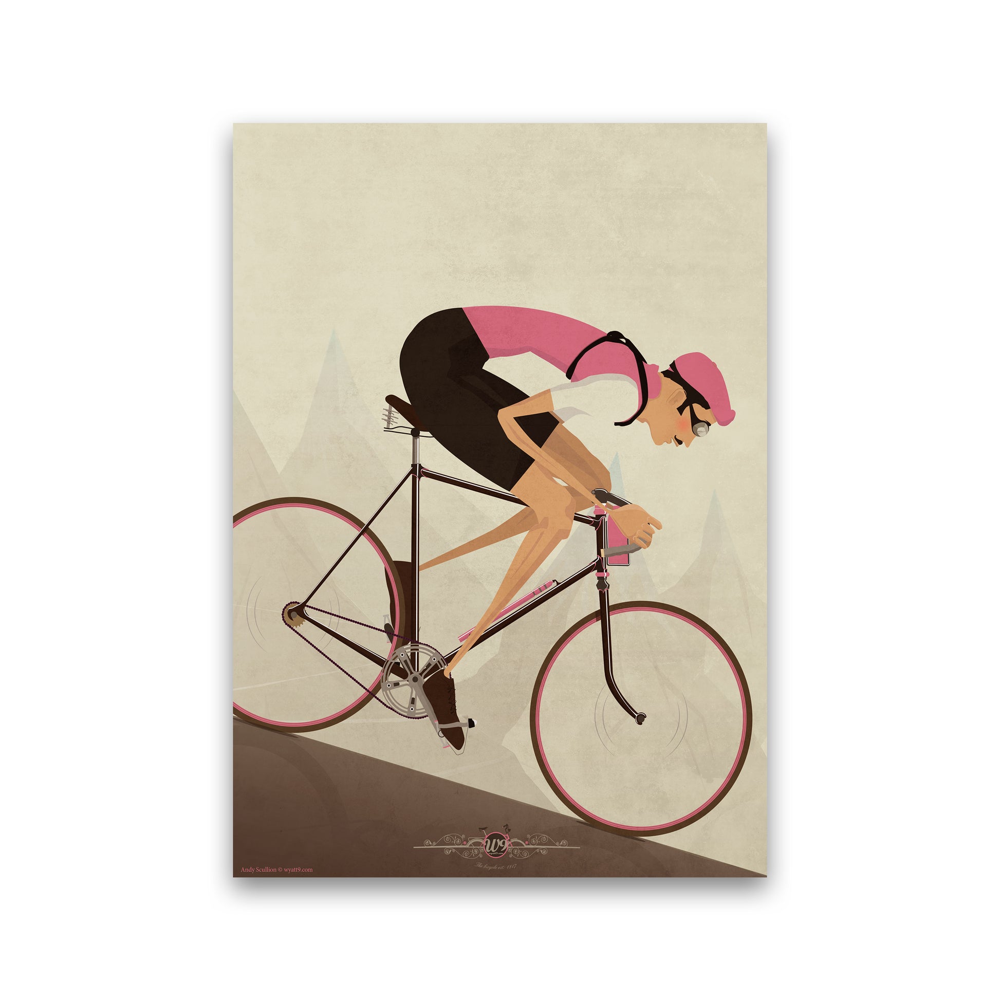 Vintage Downhill by Wyatt9 Print Only