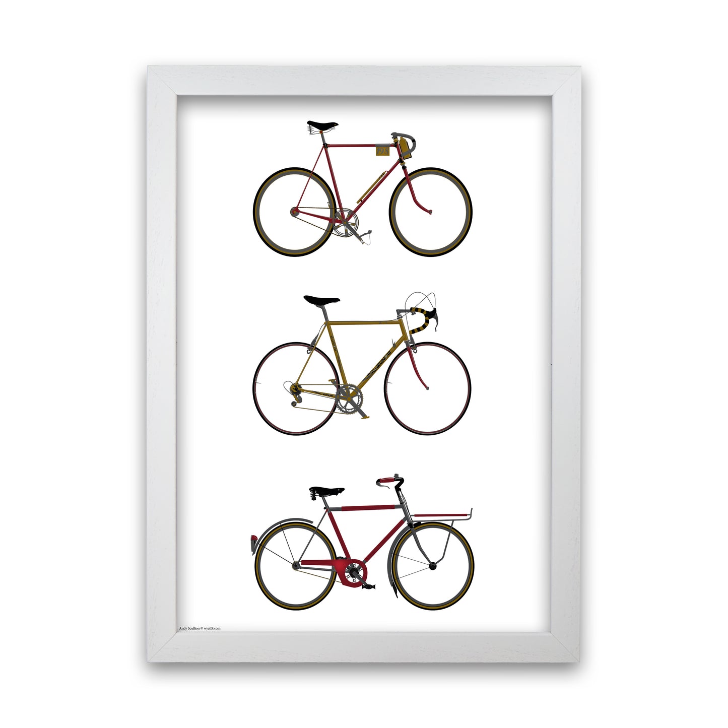 Three Bikes by Wyatt9 White Grain