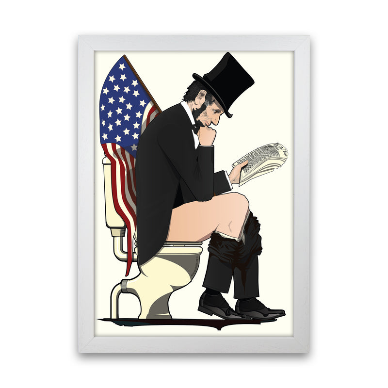 Abraham Lincoln Loo Art Print by Wyatt9 White Grain