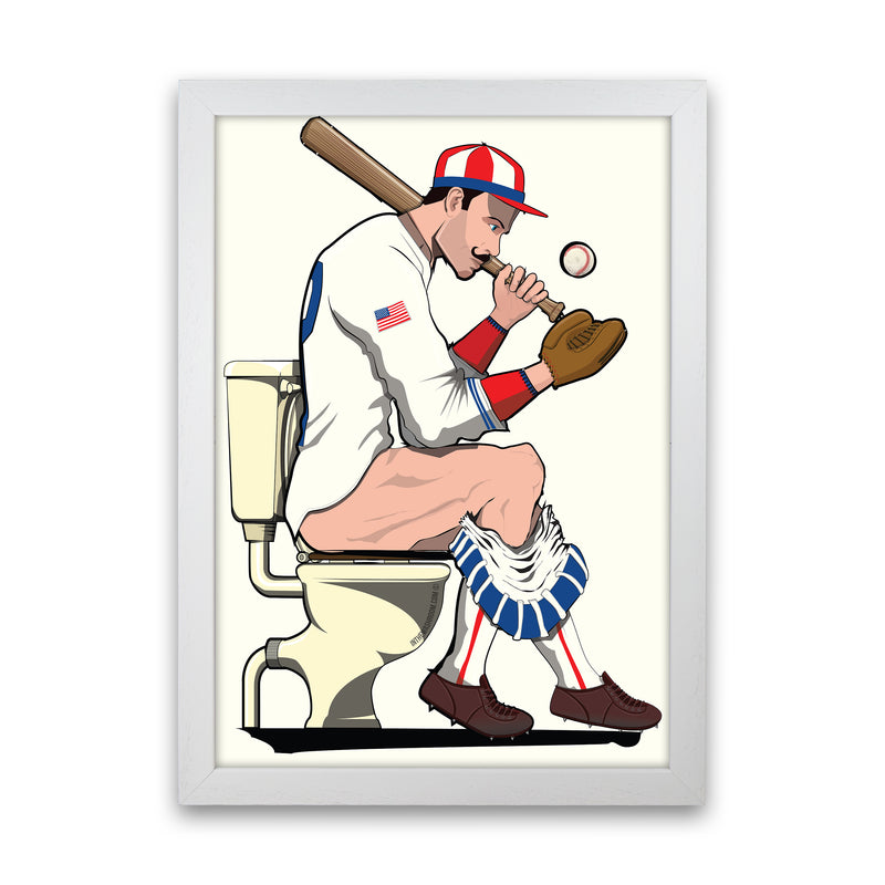 Baseball Player on the Loo by Wyatt9 White Grain