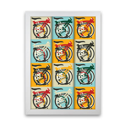 Brompton 2 Cycling Art Print by Wyatt9 White Grain