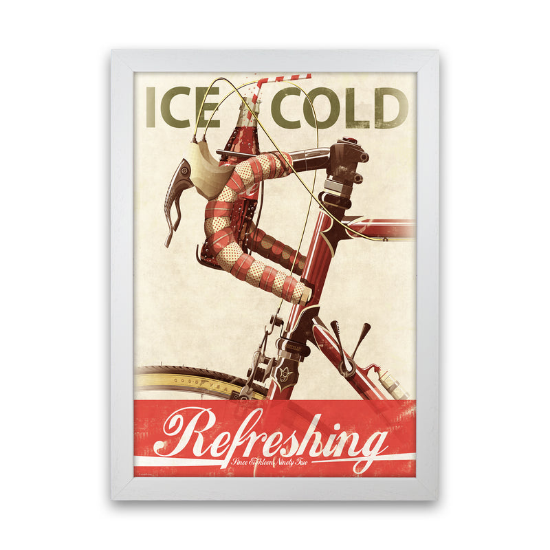 Cola Bike Cycling Art Print by Wyatt9 White Grain