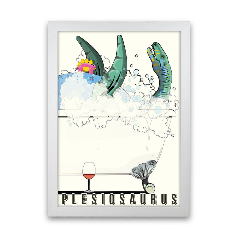 Swimming Dino by Wyatt9 White Grain