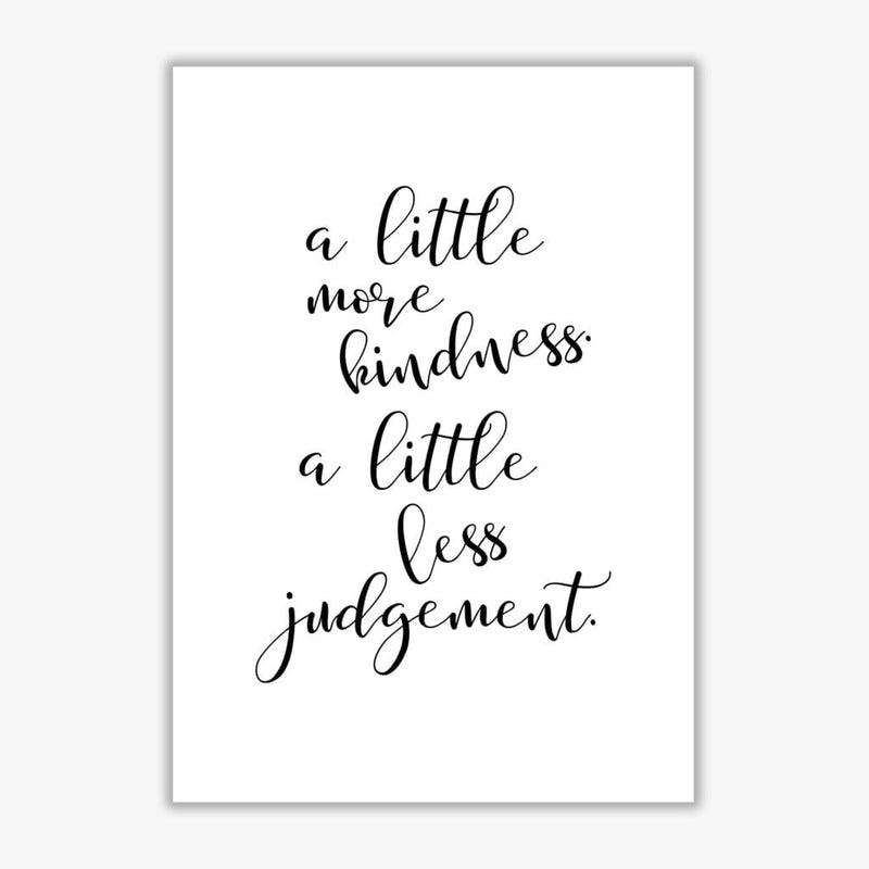 A little more kindness modern fine art print, framed typography wall art