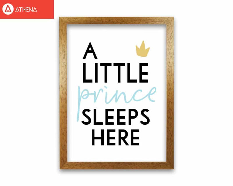 A little prince sleeps here modern fine art print, framed childrens nursey wall art poster