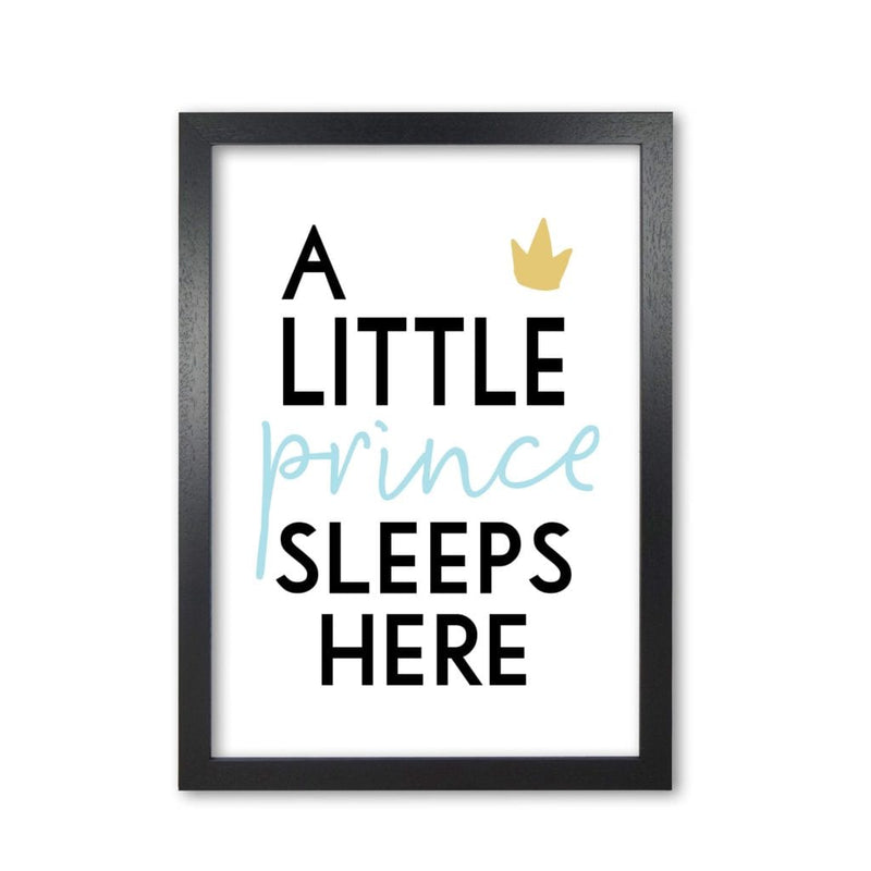A little prince sleeps here modern fine art print, framed childrens nursey wall art poster