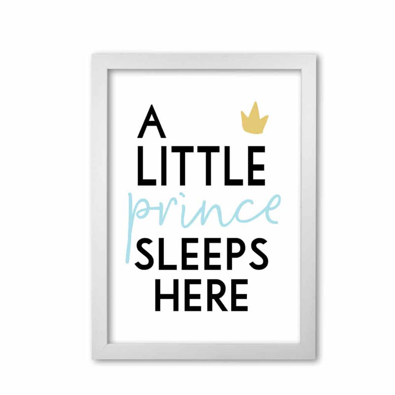 A little prince sleeps here modern fine art print, framed childrens nursey wall art poster