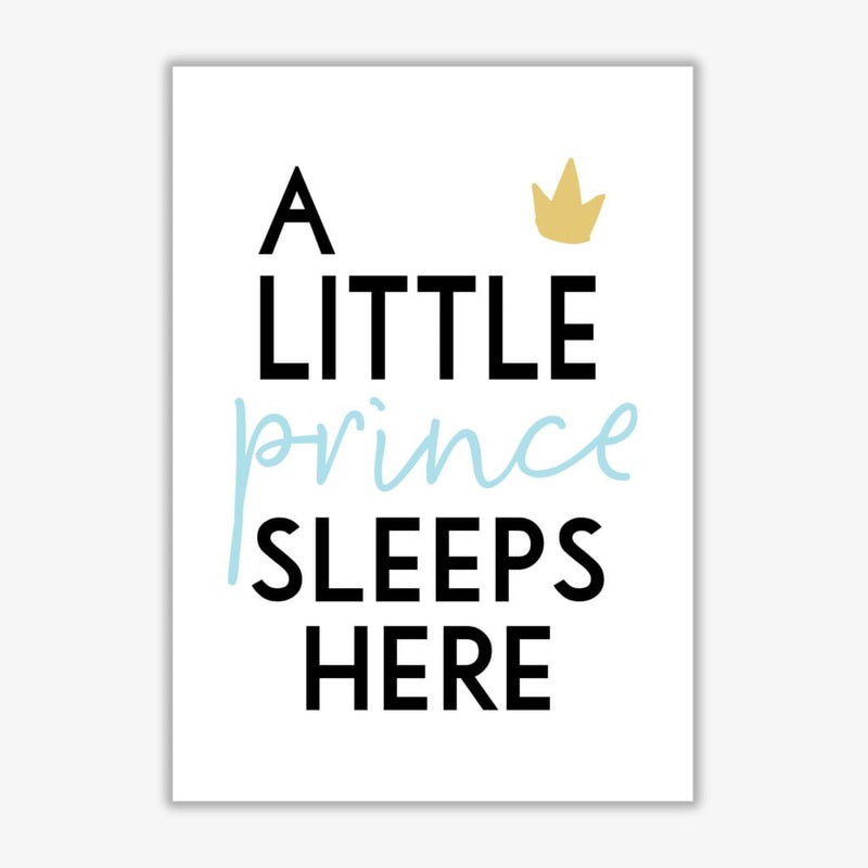 A little prince sleeps here modern fine art print, framed childrens nursey wall art poster