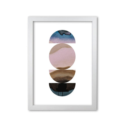 Abstract circles white background modern fine art print