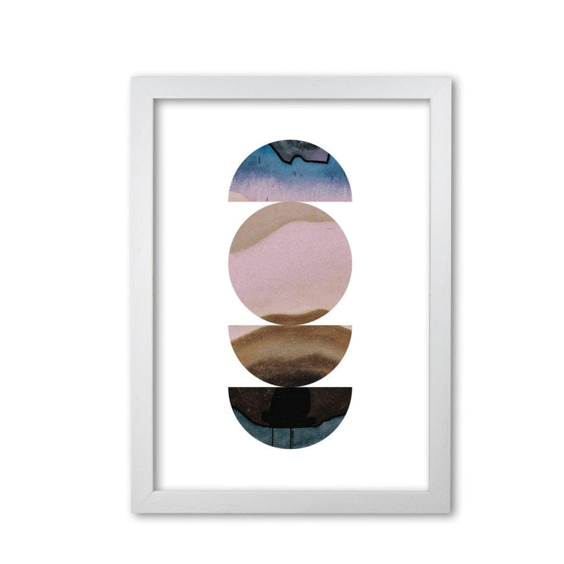 Abstract circles white background modern fine art print