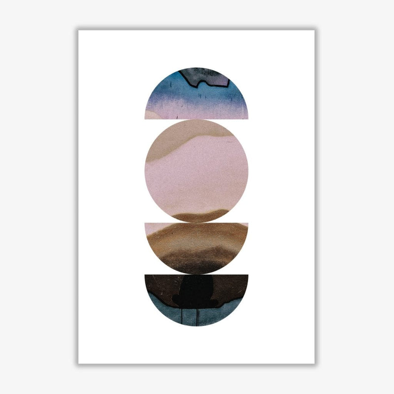 Abstract circles white background modern fine art print