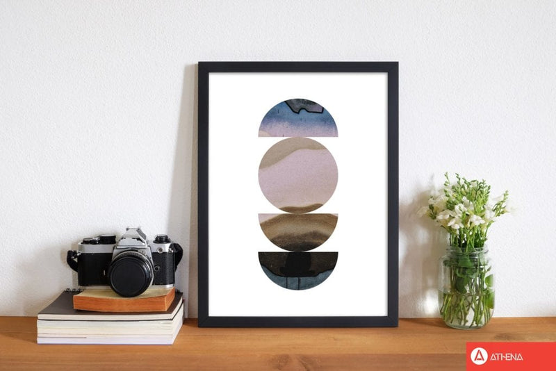 Abstract circles white background modern fine art print