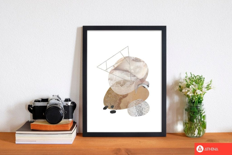 Abstract geometric pebble modern fine art print