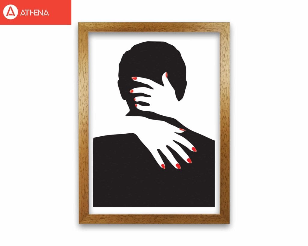 Abstract man and hands modern fine art print