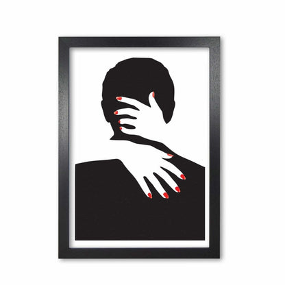 Abstract man and hands modern fine art print