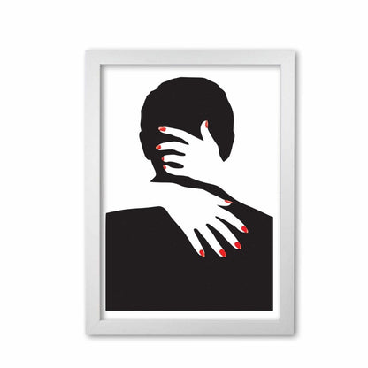 Abstract man and hands modern fine art print