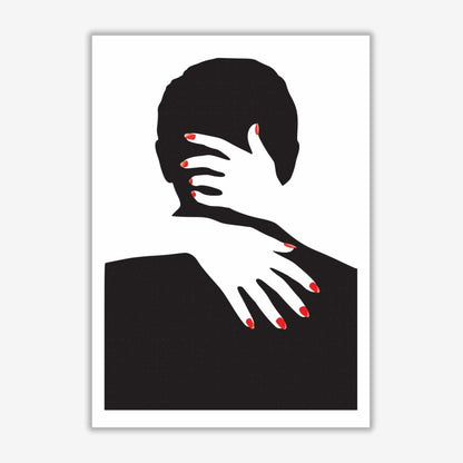 Abstract man and hands modern fine art print