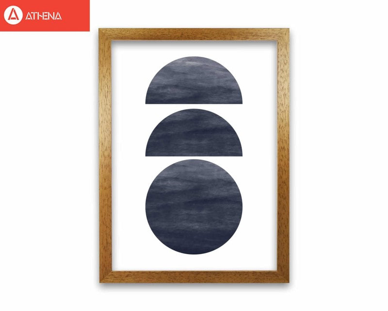 Abstract navy circles modern fine art print