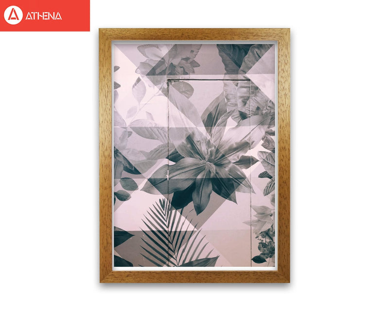 Abstract retro flower pattern modern fine art print