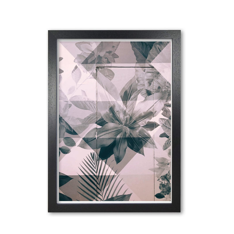 Abstract retro flower pattern modern fine art print