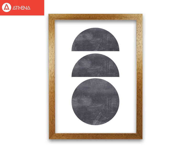 Abstract scratched texture circles modern fine art print