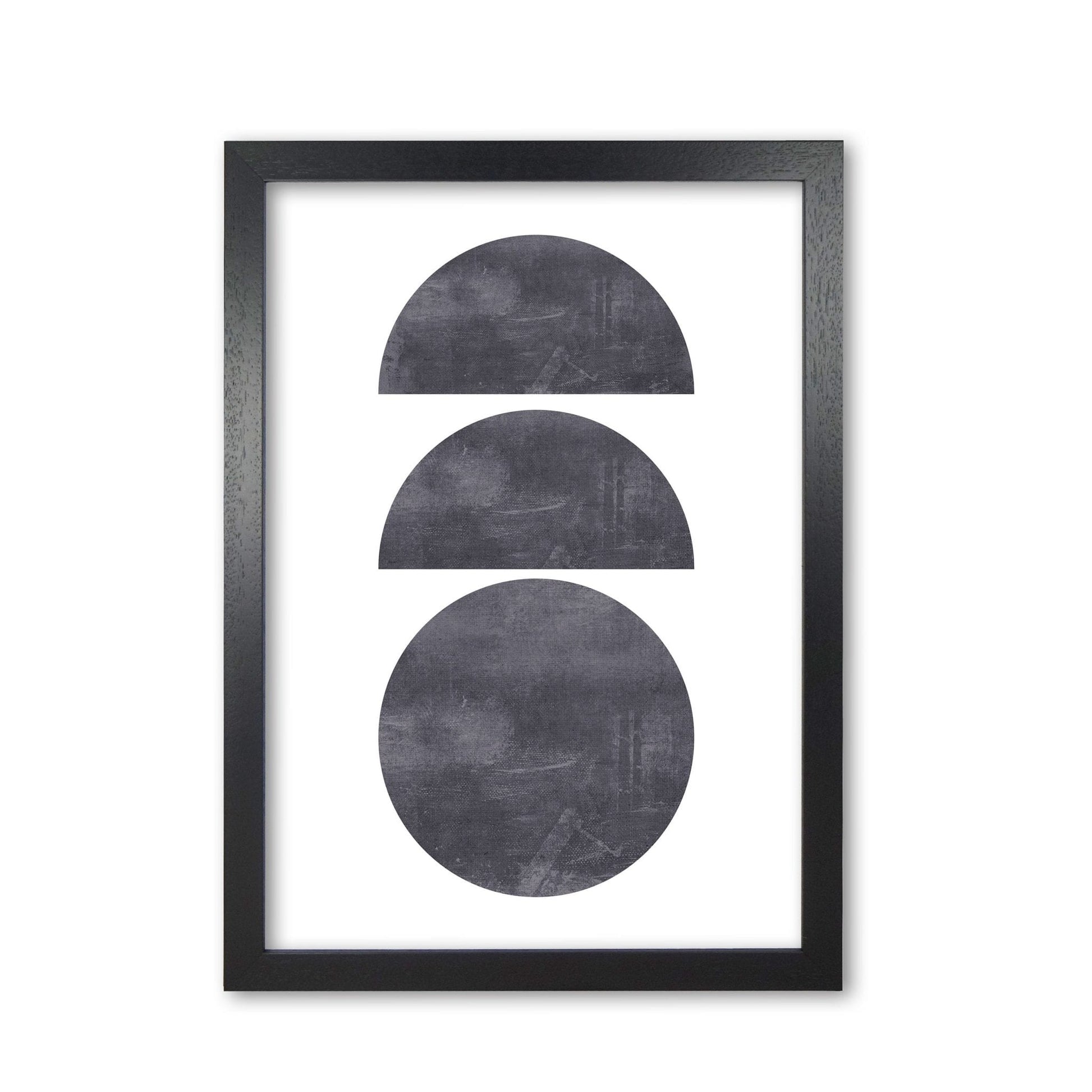 Abstract scratched texture circles modern fine art print