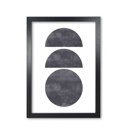 Abstract scratched texture circles modern fine art print