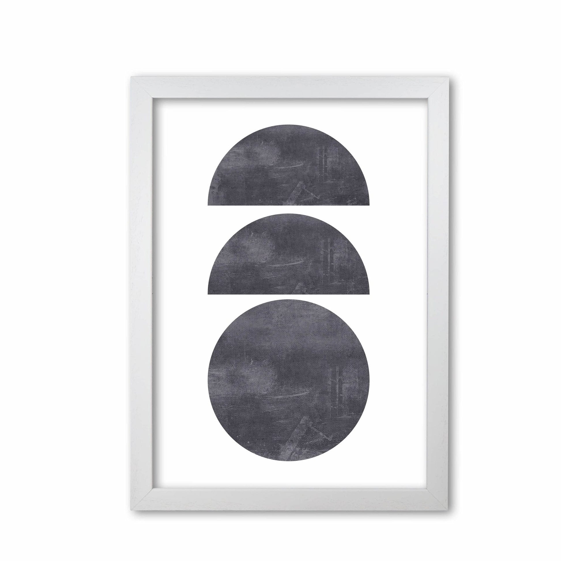 Abstract scratched texture circles modern fine art print