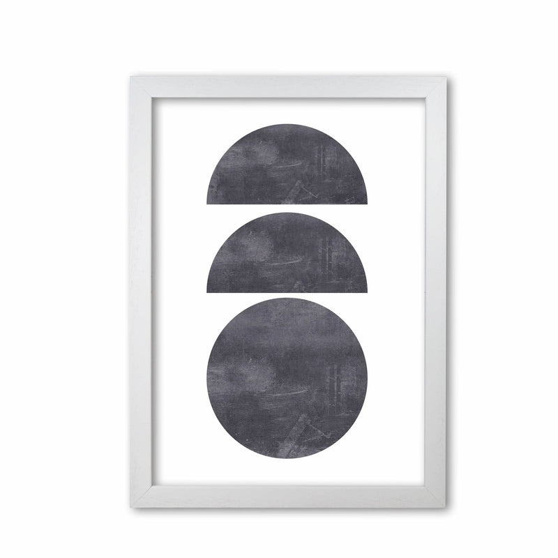 Abstract scratched texture circles modern fine art print
