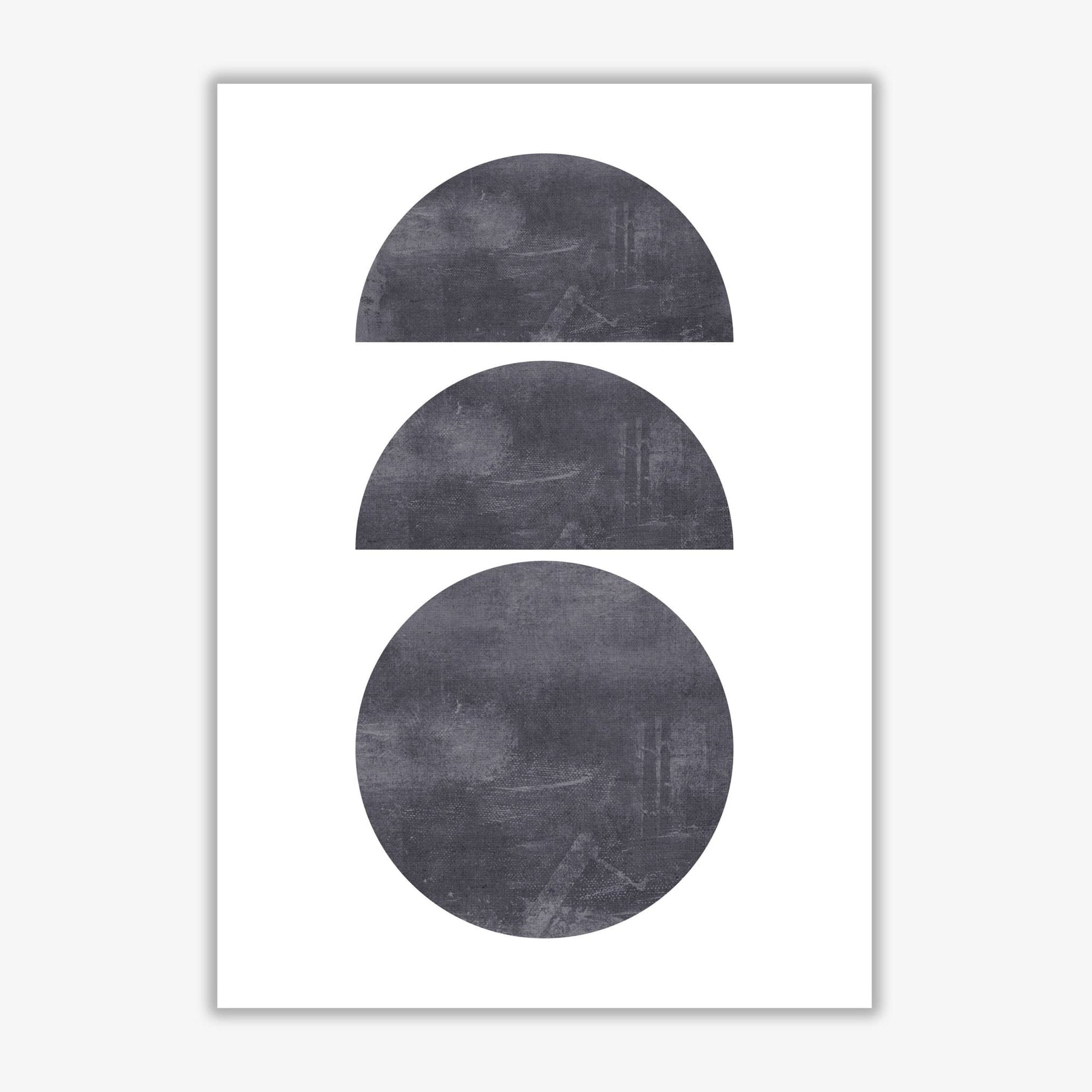 Abstract scratched texture circles modern fine art print