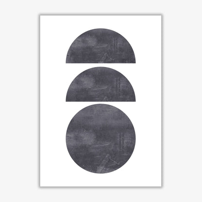 Abstract scratched texture circles modern fine art print